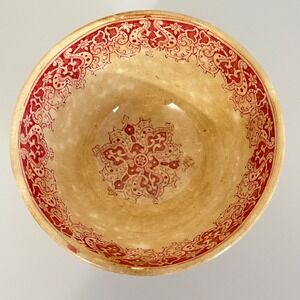 Antique Boch Frères Ornate Red Gold  Bowl‎